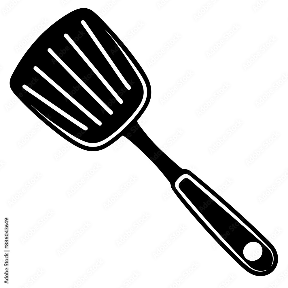 Simple spatula silhouette vector art illustration Simple spatula silhouette vector art illustration