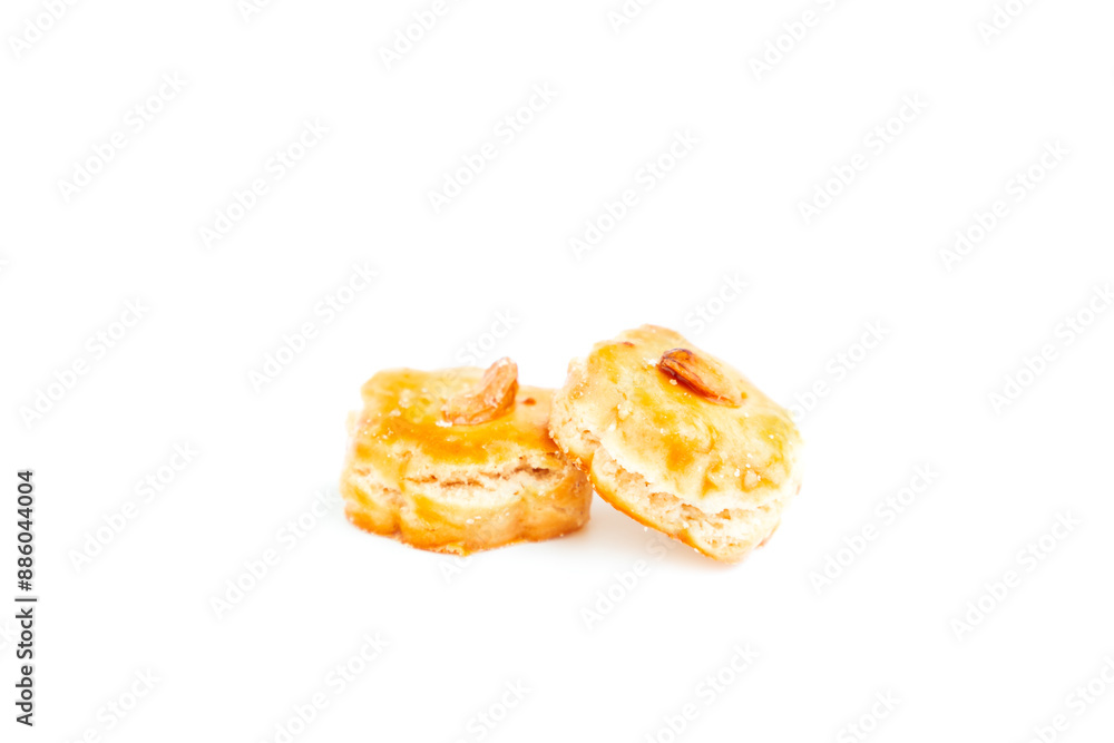 Cookies with cashew nuts isolated on white background, Homemade Cookies, Cashew Cookies Cookies with cashew nuts isolated on white background, Homemade Cookies, Cashew Cookies