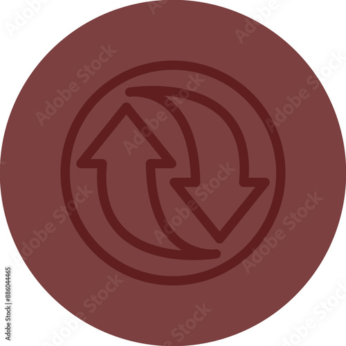 refresh Vector Line Maroon Circle Maroon