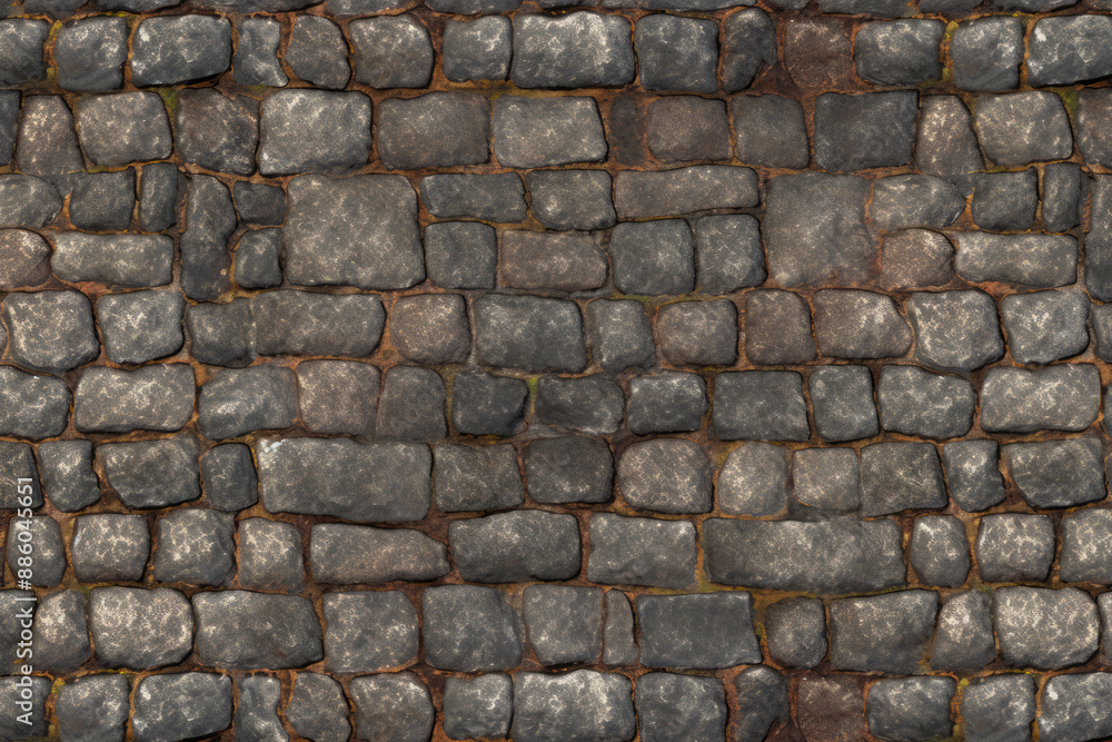 Fototapeta premium Processed collage of old street pavement surface texture. Background for banner, backdrop