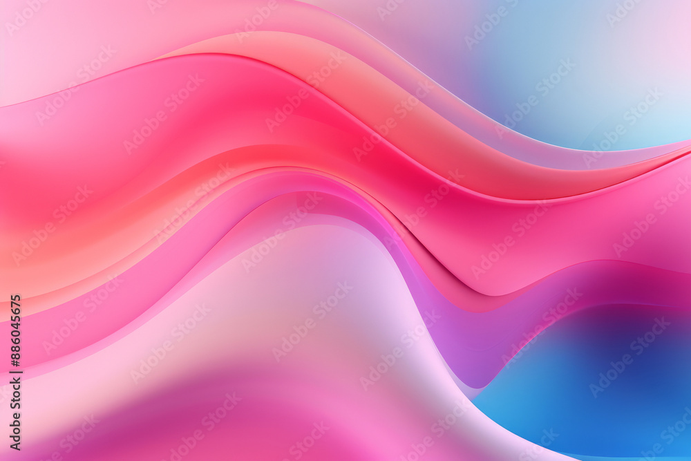 Fototapeta premium Abstract waves shape glowing in ultraviolet spectrum. Background for banner, backdrop or texture