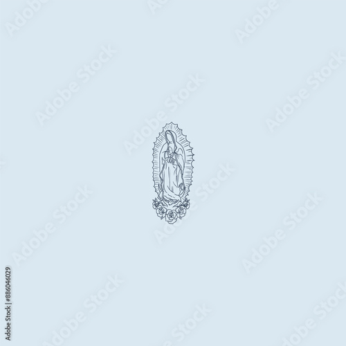 THESE HIGH QUALITY MOTHER MARIA VECTOR FOR USING VARIOUS TYPES OF DESIGN WORKS LIKE T-SHIRT, LOGO, TATTOO AND HOME WALL DESIGN