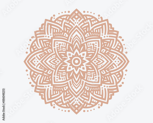 vector lineal mandala background photo