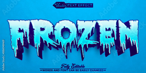 Frozen World Vector Editable Text Effect Template