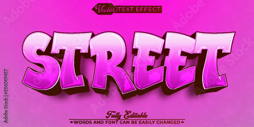 Colorful Street Vector Editable Text Effect Template