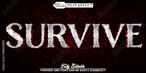 Survival Editable Text Effect Template