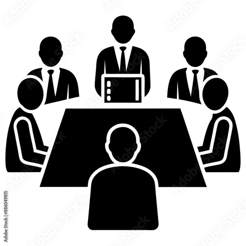 Business meeting icon Vector Art Illustration