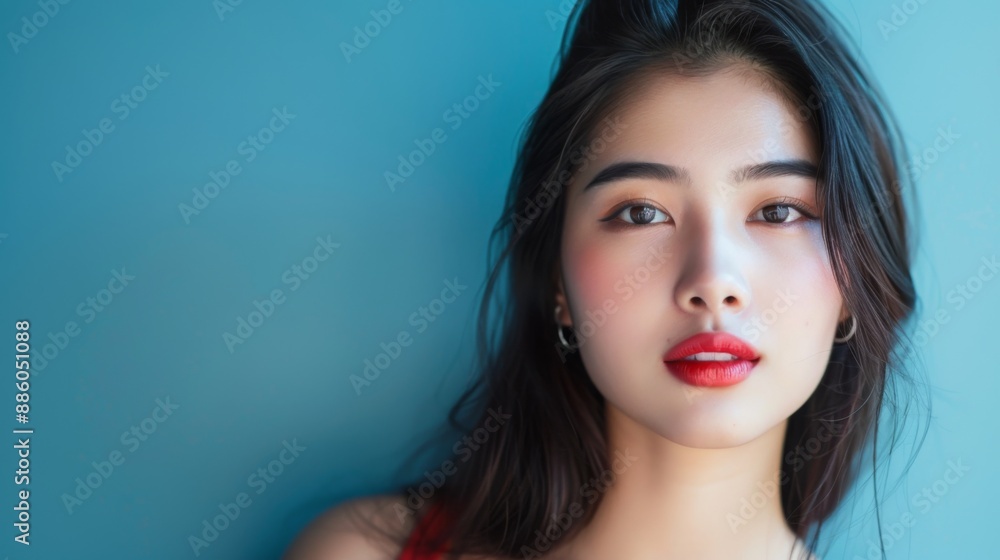 Confident Asian Beauty with Copy Space Confident Asian Beauty with Copy Space