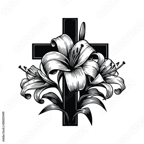 Easter Lily Cross, Combine the cross with Easter lilies