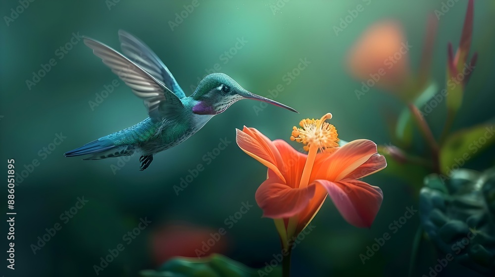 Long-tailed Sylph Hummingbird Long-tailed Sylph Hummingbird