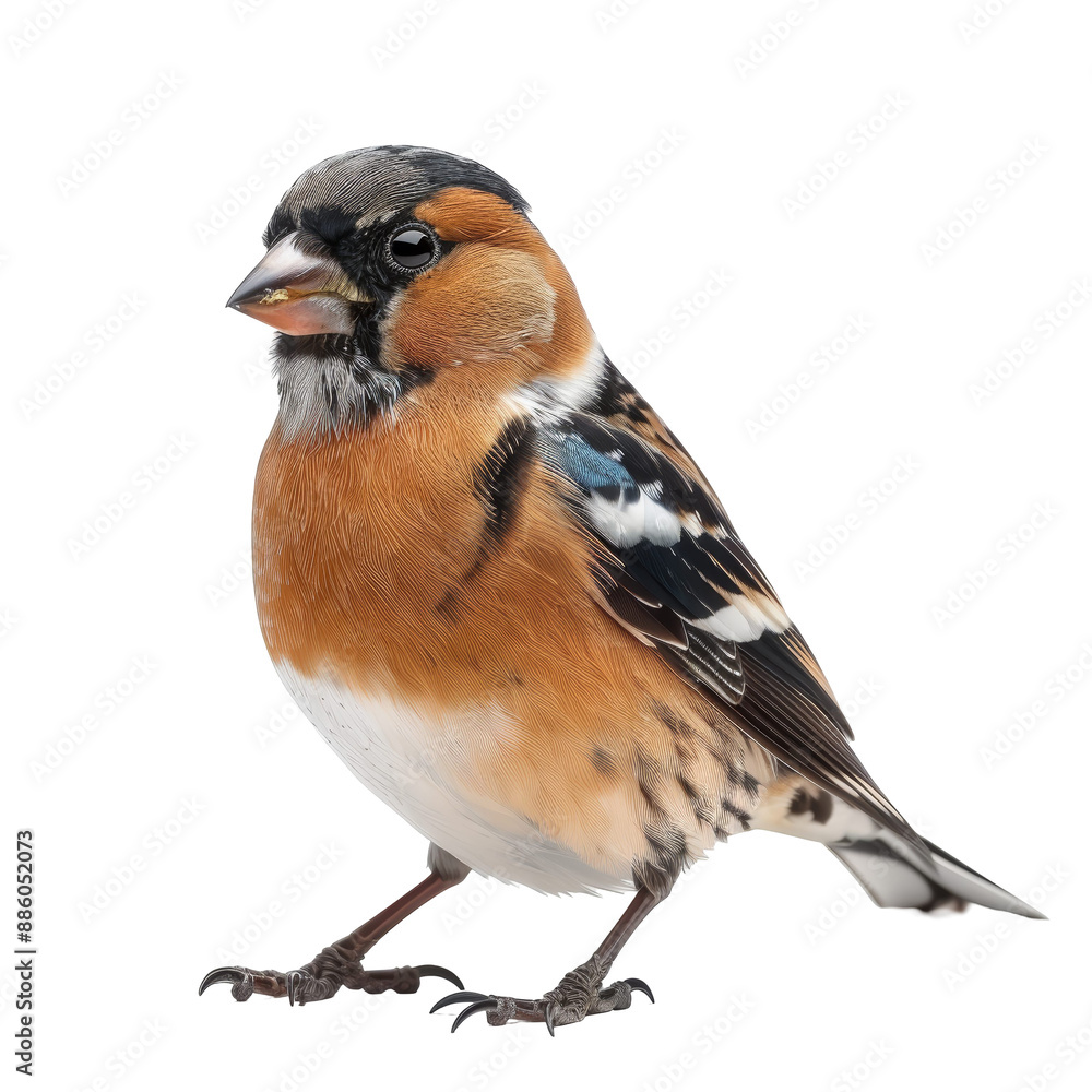 Male Chaffinch Isolated on Transparent or White Background, PNG Male Chaffinch Isolated on Transparent or White Background, PNG