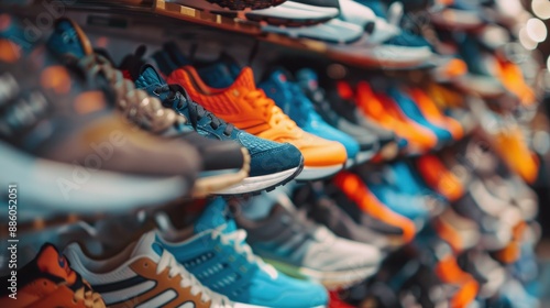 Athletic Footwear Displaying Modern Designs and Vibrant Colors