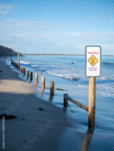 Erosion barrier on a beach