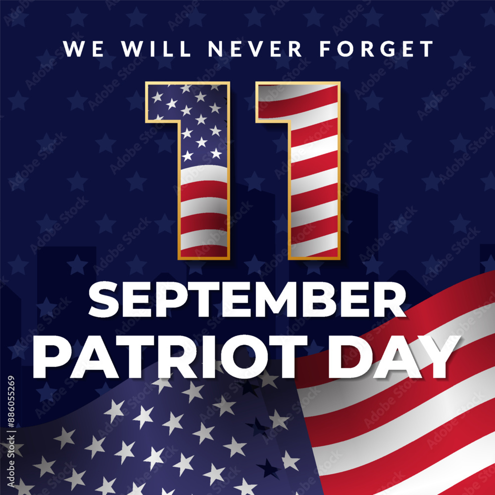 realistic illustration for 9 11 patriot day celebration realistic illustration for 9 11 patriot day celebration