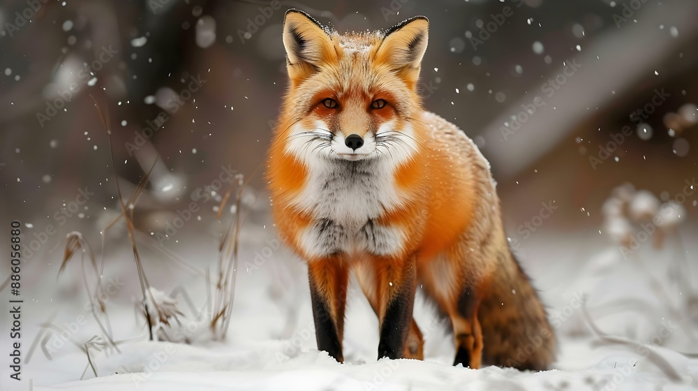 Fototapeta premium Red Fox in Winter