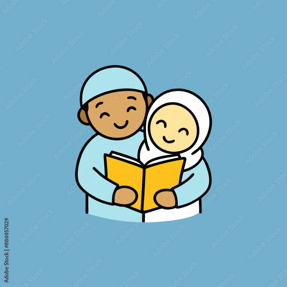 Muslim children Eid immersed in cultural and religious activities vector art illustration
Muslim children Eid immersed in cultural and religious activities vector art illustration