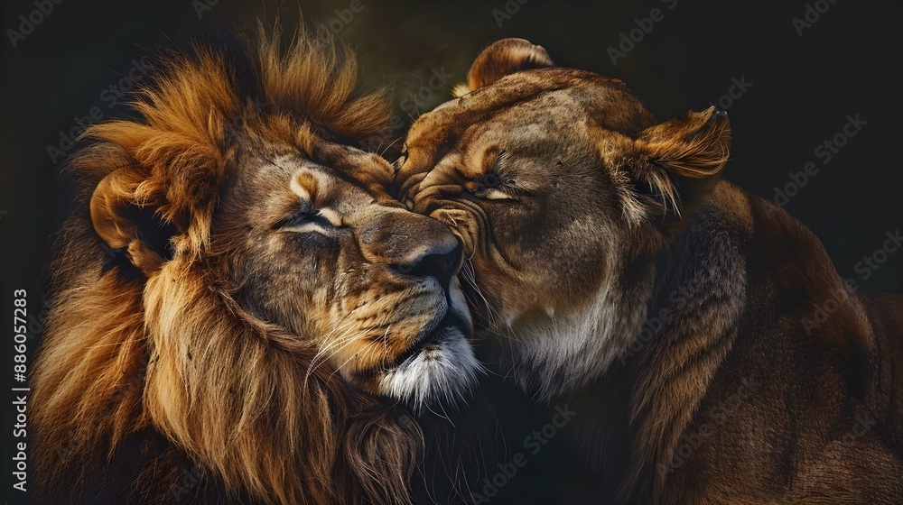 Fototapeta premium Lions in love