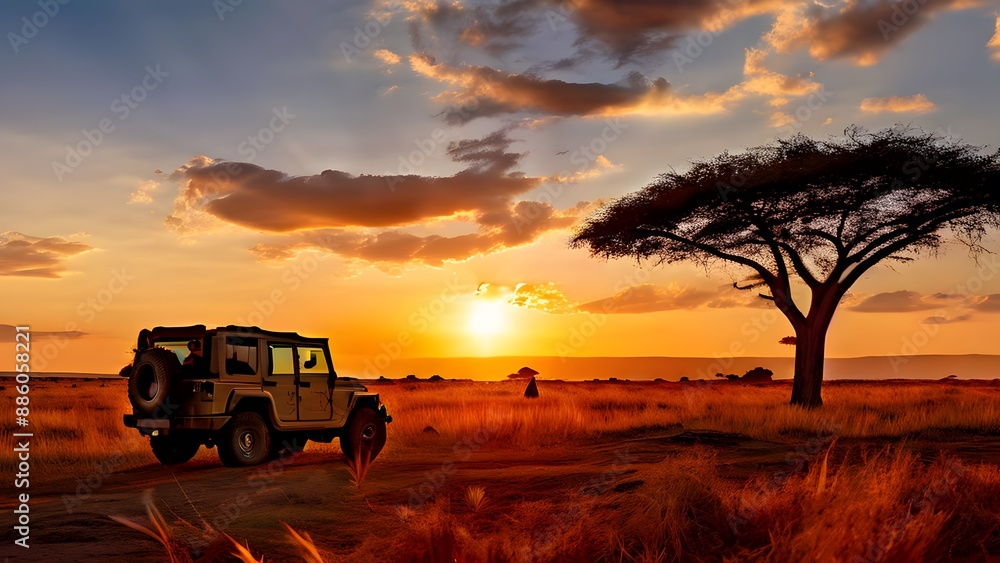 Fototapeta premium safari in the desert