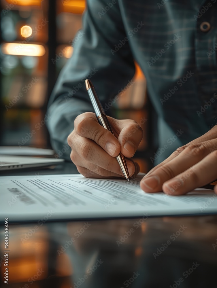 Businessman Finalizing a Contract Businessman Finalizing a Contract
