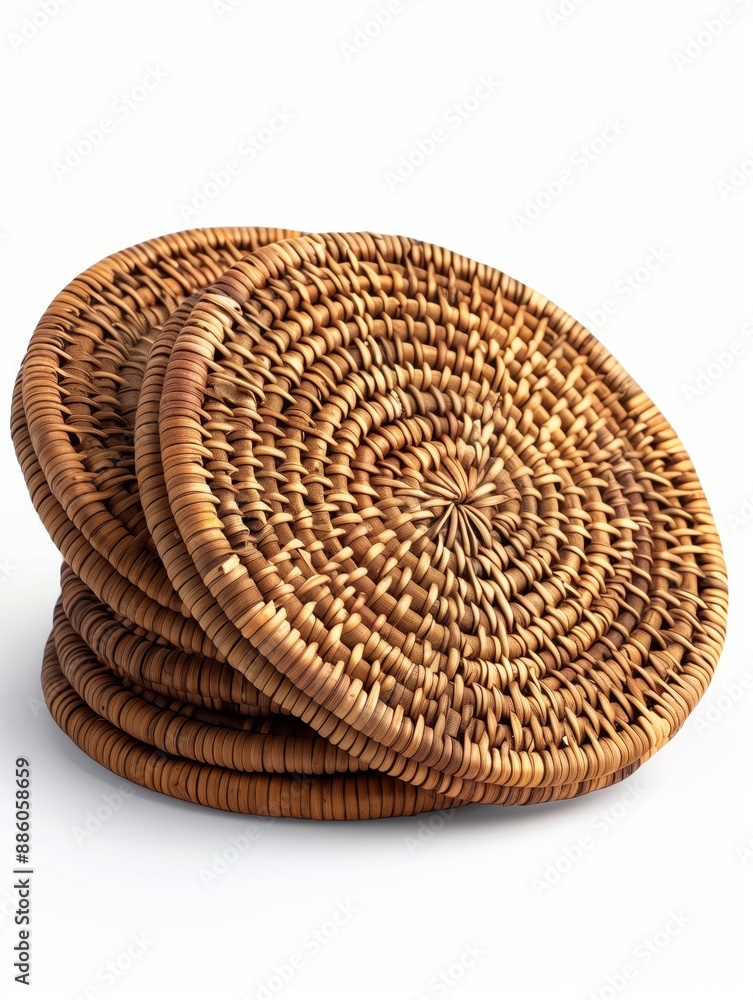 Coastal Woven Wicker Coaster Quartet Coastal Woven Wicker Coaster Quartet
