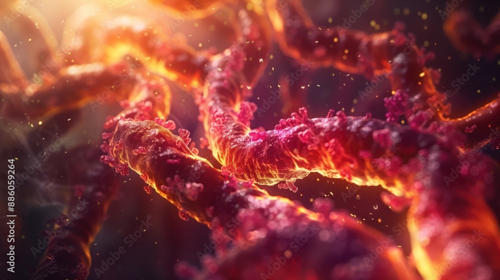 Serpentine Virus Attacks Cell A 3D Visualization of Cellular Destruction Serpentine Virus Attacks Cell A 3D Visualization of Cellular Destruction