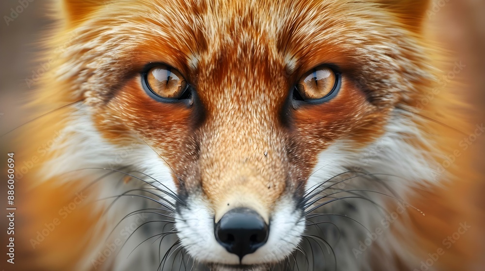Obraz premium Closeup stock photo of a red fox