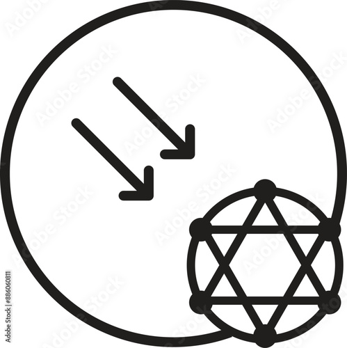 complexity reduction icon vector