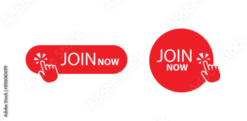 join now sign on white background	