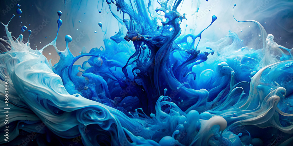 This image presents an abstract art piece featuring a fluid, grunge texture in shades of blue. The swirling patterns and dynamic movement evoke a sense of energy and motion This image presents an abstract art piece featuring a fluid, grunge texture in shades of blue. The swirling patterns and dynamic movement evoke a sense of energy and motion