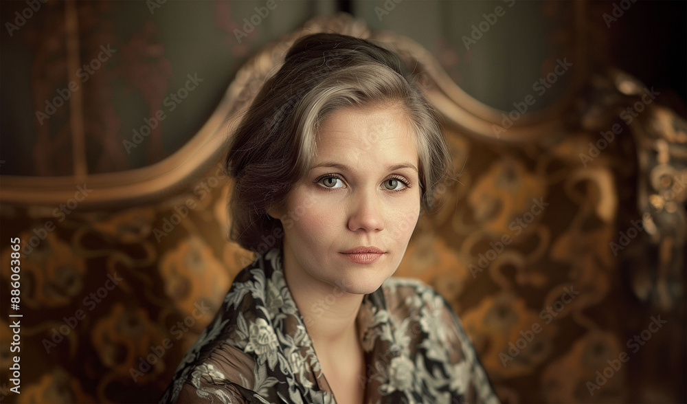 retro photo of a beautiful middle-aged woman retro photo of a beautiful middle-aged woman