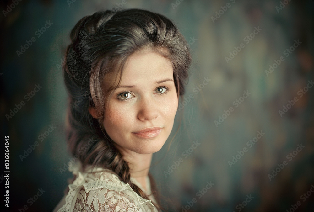 retro photo of a beautiful middle-aged woman retro photo of a beautiful middle-aged woman