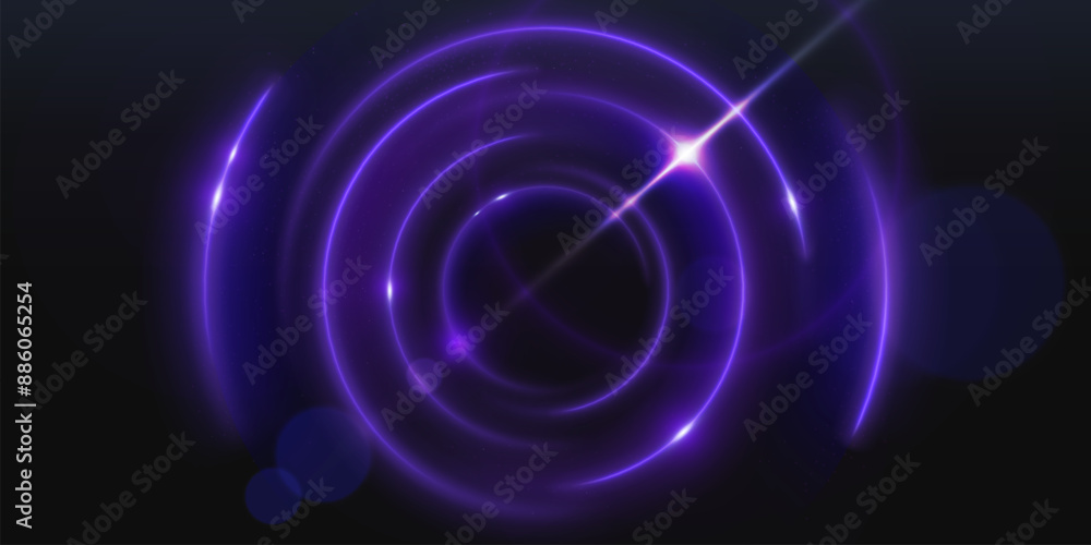 Abstract purple light flare sphere glow effect. Magic neon shine with circular glitter frame design. 3d orb portal with energy motion on curve. Electric shiny and glossy violet speed halo bg Abstract purple light flare sphere glow effect. Magic neon shine with circular glitter frame design. 3d orb portal with energy motion on curve. Electric shiny and glossy violet speed halo bg