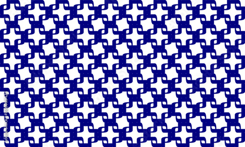 Blue Square, plus cross grid block arrange in square cross grid seamless Pattern design for fabric printing, vintage patter