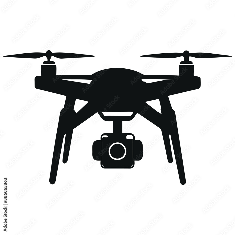 Fototapeta premium drone silhouette vector illustration