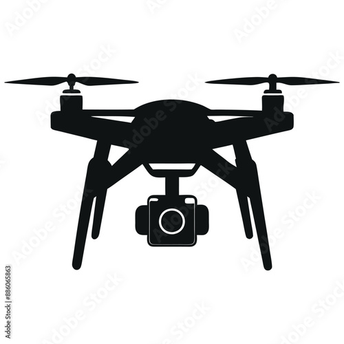 drone silhouette vector illustration