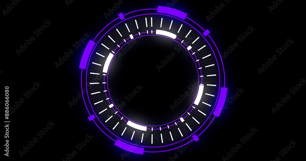Radial Computer Design Technological animation of hud radial circular progress. Computer ...
