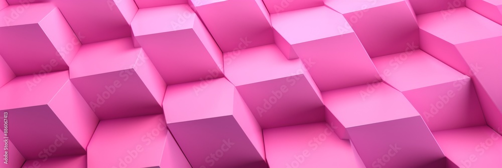 A close-up shot of an abstract geometric design with pink cubes forming a diagonal pattern A close-up shot of an abstract geometric design with pink cubes forming a diagonal pattern