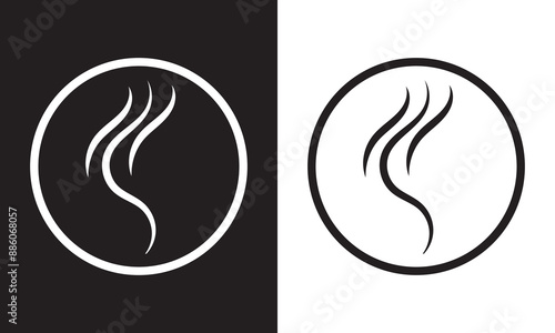 No bad odor, smell icon. isolated on white and black background. Vector Illustration. EPS 10