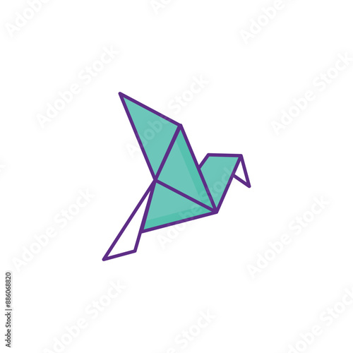 Free Download Origami icon design with white background stock illustration - GFXLoad