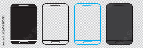Phone icon. Cellphone pictogram in trendy flat style set. mobile phone vector Isolated. eps 10