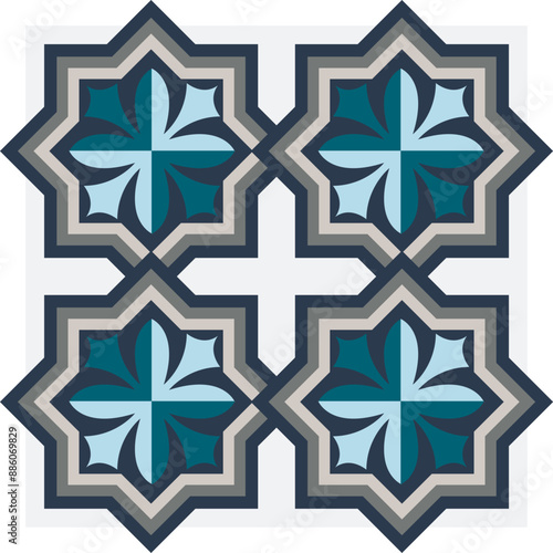 Floor tile vector pattern design 