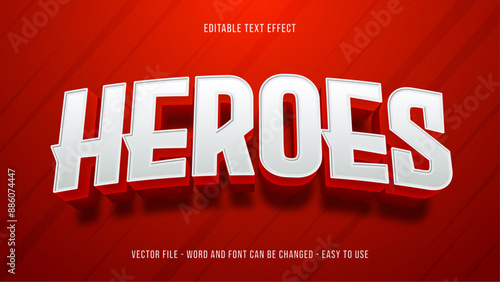 Editable super heroes text effect