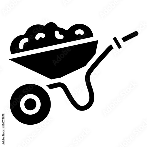 Wheelbarrow Icon For Design Element