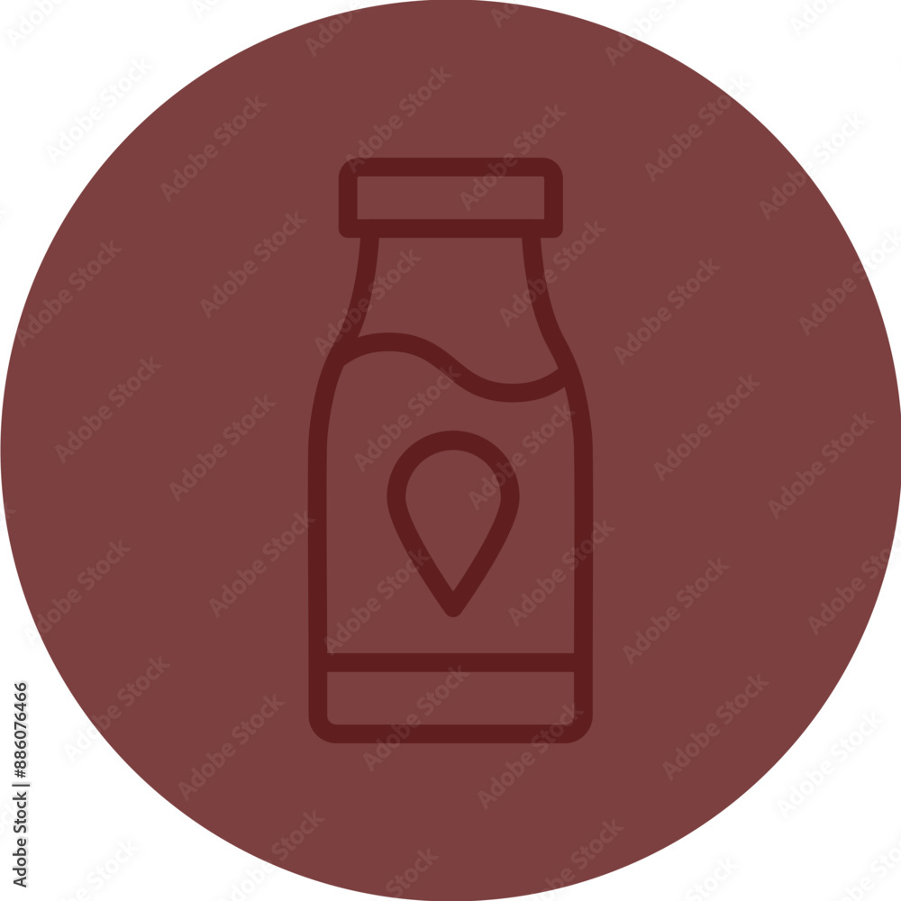 Disposable packaging trends Vector Line Maroon Circle Maroon