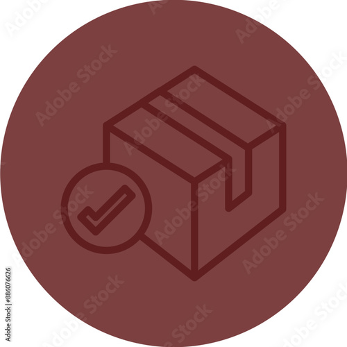 Disposable packaging solutions Vector Line Maroon Circle Maroon