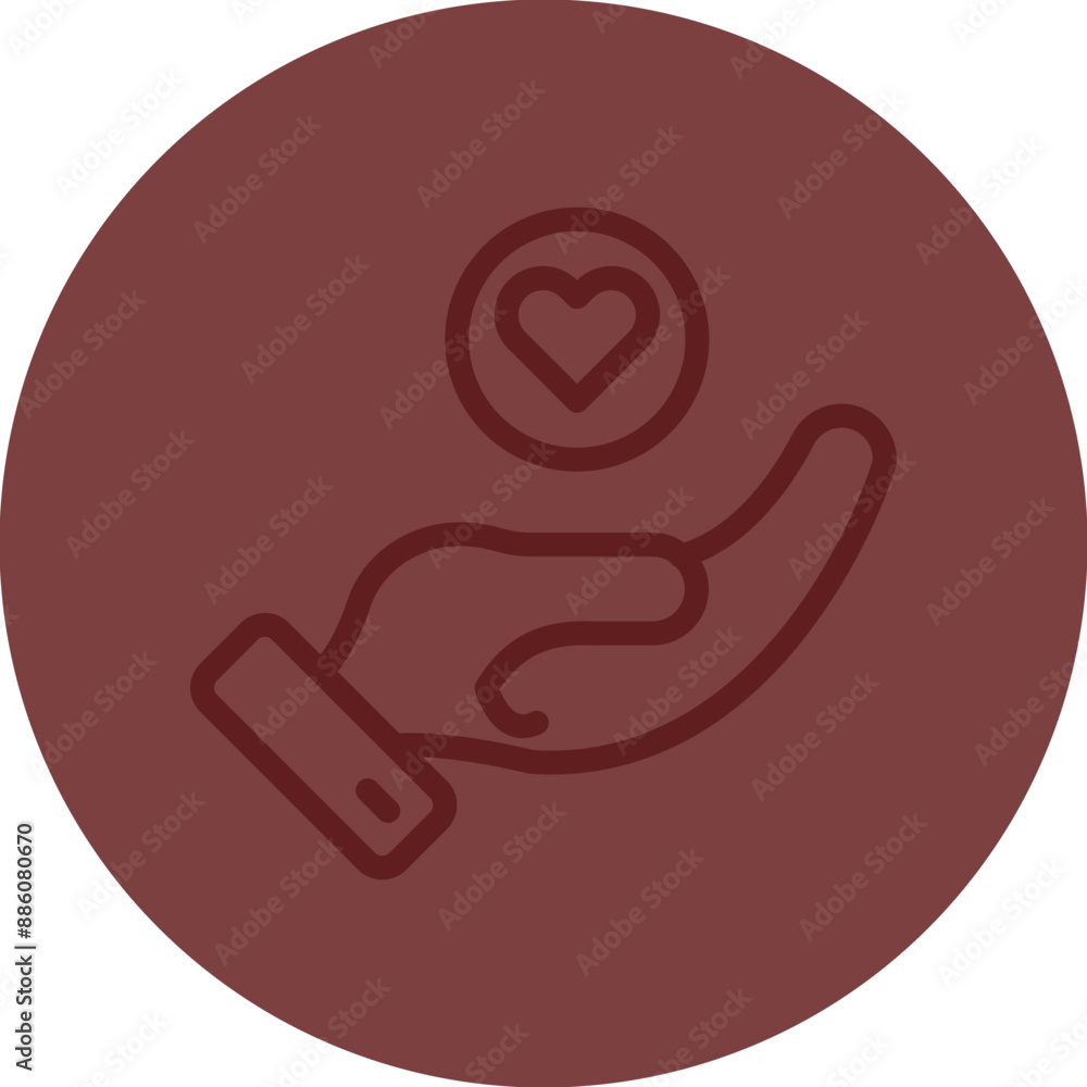 Helping Hearts Vector Line Maroon Circle Maroon Helping Hearts Vector Line Maroon Circle Maroon