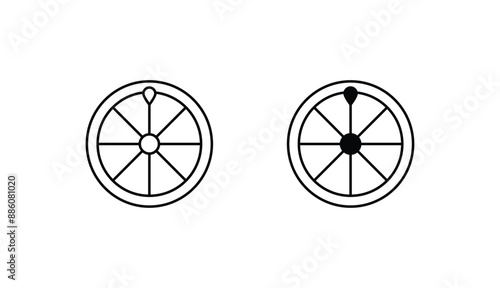 chance icon design with white background stock illustration