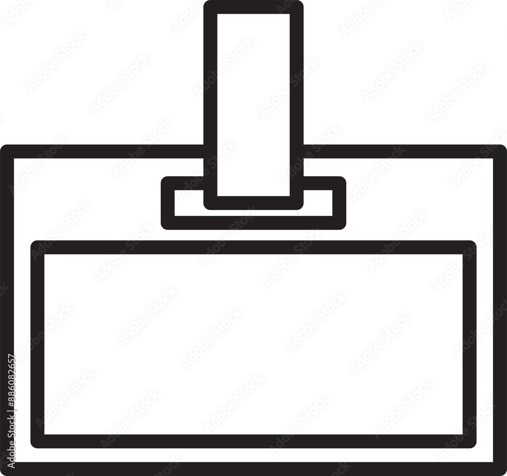 Identification Card Badge Icon Identification Card Badge Icon