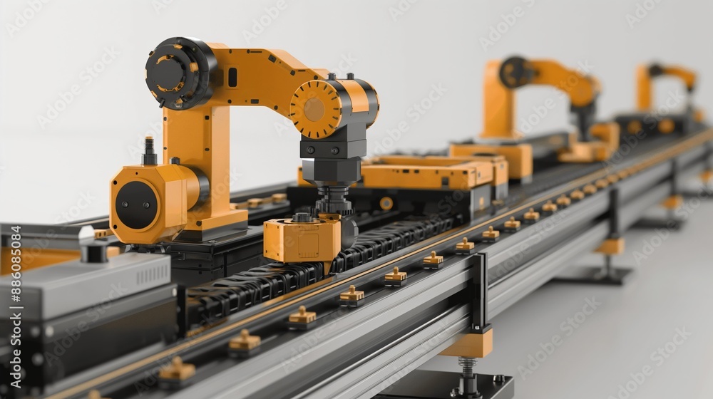 Automated Production Line with Robotic Arms Automated Production Line with Robotic Arms
