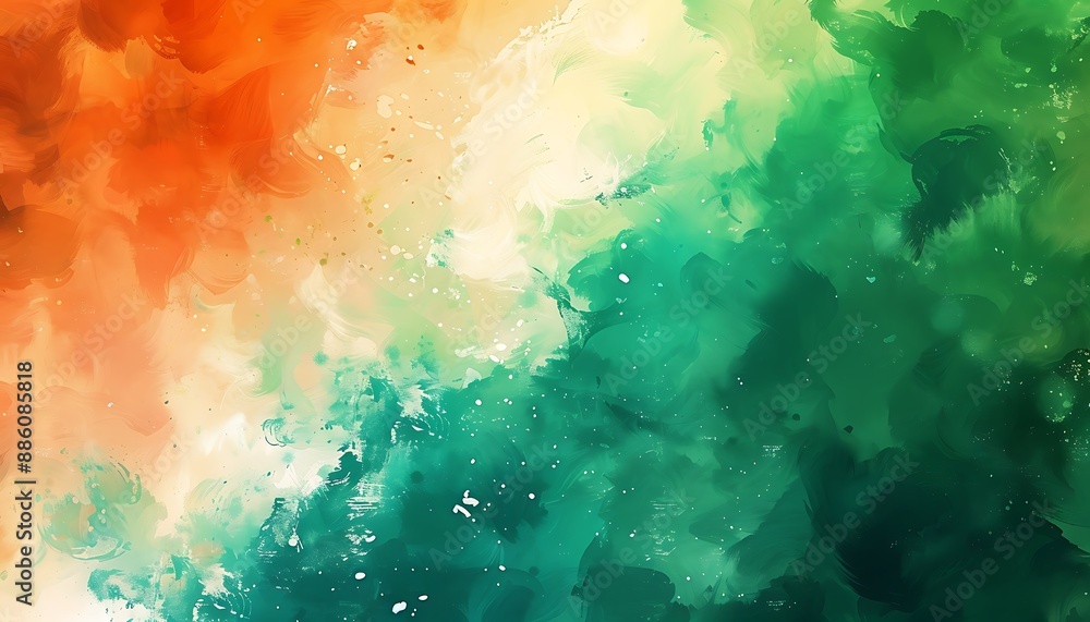 Fototapeta premium 15th august independence day abstract watercolor background